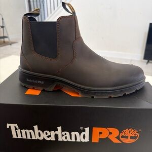 Timberland PRO Men's Dark Brown Slip-On Boots